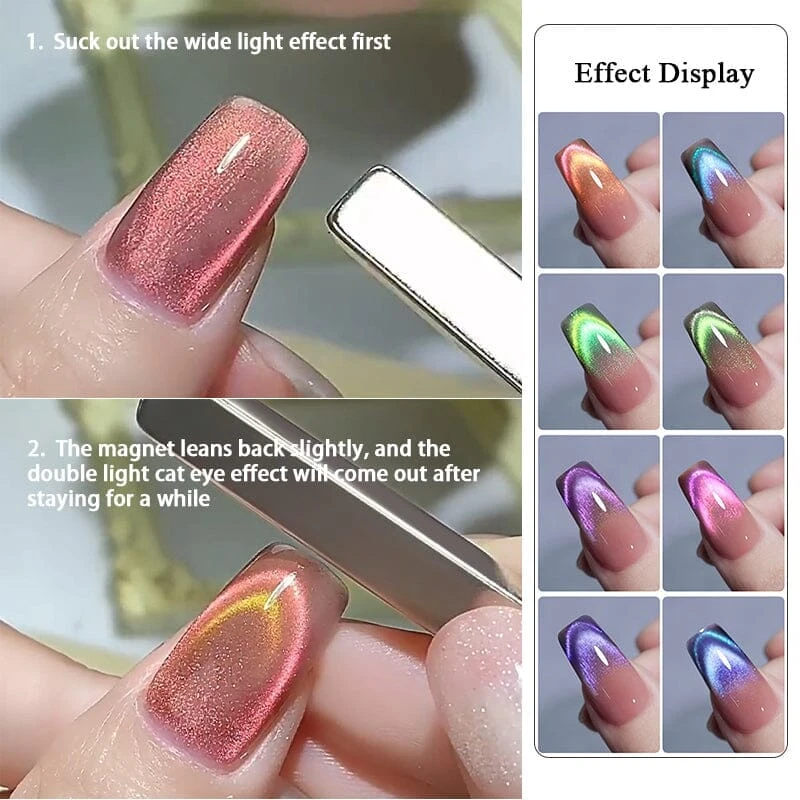 Iridescent Rainbow Glass Cat Magnetic Gel Polish 10ml 13 Iridescent Rainbow Glass Cat Magnetic Gel Polish 10ml - Image 13