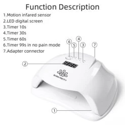 54W UV LED Nail Lamp -Born Pretty Salon zhu14 jpg