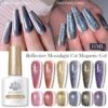 6 Colors Reflective Moonlight Cat Magnetic Gel Polish Set 10ml