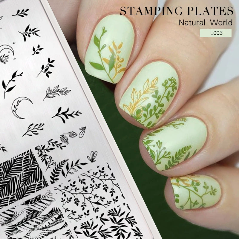 BORN PRETTY Nail Stamping Plate Natural World-L003 2 BORN PRETTY Nail Stamping Plate Natural World-L003 - Image 2
