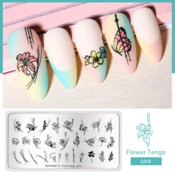 BORN PRETTY Nail Stamping Plate Flower Tango-L010 -Born Pretty Salon zi1