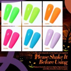 6 Colors Neon Gel Polish Set 10ml -Born Pretty Salon zi1 73efbbd3 f51b 4cf6 9b3e b2502712b61f