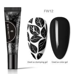 Black Stamping Gel Polish FW12 8ml
