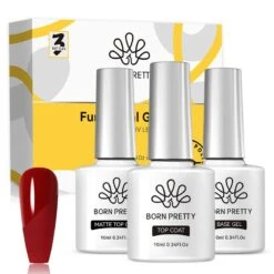 3pcs Set #02 Base Top Coat 10ml