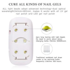6W Mini UV LED Nail Lamp Pink -Born Pretty Salon zt2 4a2430c9 6844 4892 9b2e 4d124369ee7e