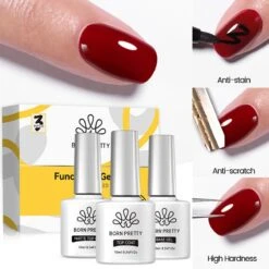 3pcs Set #01 Base Top Coat 10ml -Born Pretty Salon zt4